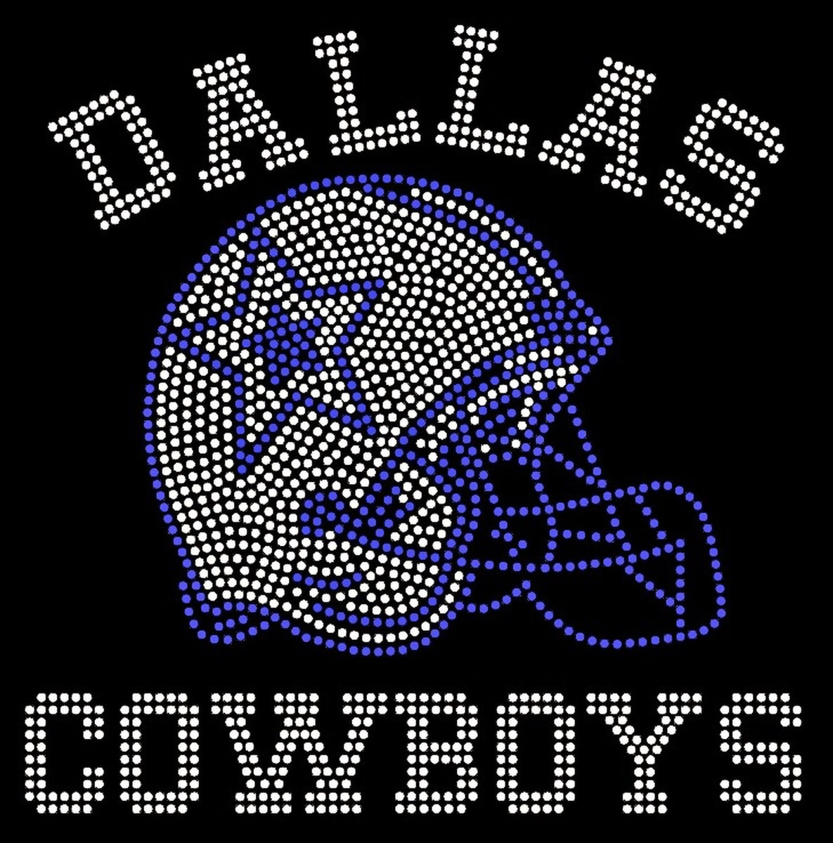 Dallas Cowboys Helmet Rhinestone Transfers – The Bling Pros