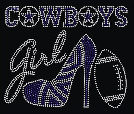 Dallas Cowboys Stiletto Rhinestone Transfers – The Bling Pros