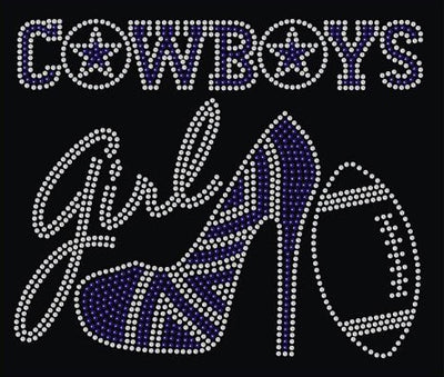 Ravens Girl heel football Rhinestone Transfer - Texas Rhinestone