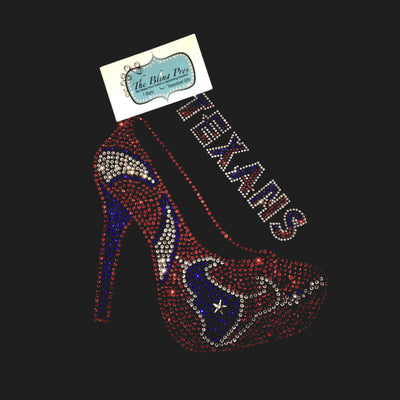 Cowboys girl Heel Football Rhinestone Transfer - Texas Rhinestone